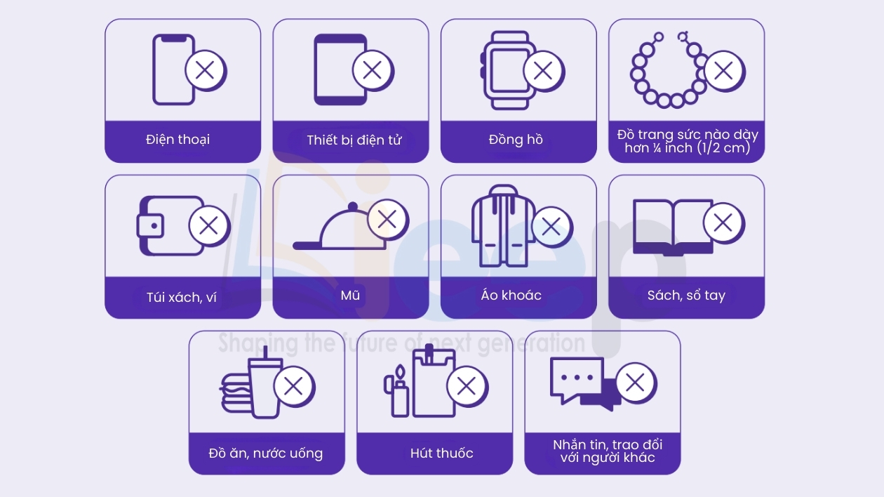 vật dụng cấm khi thi pte.jpg